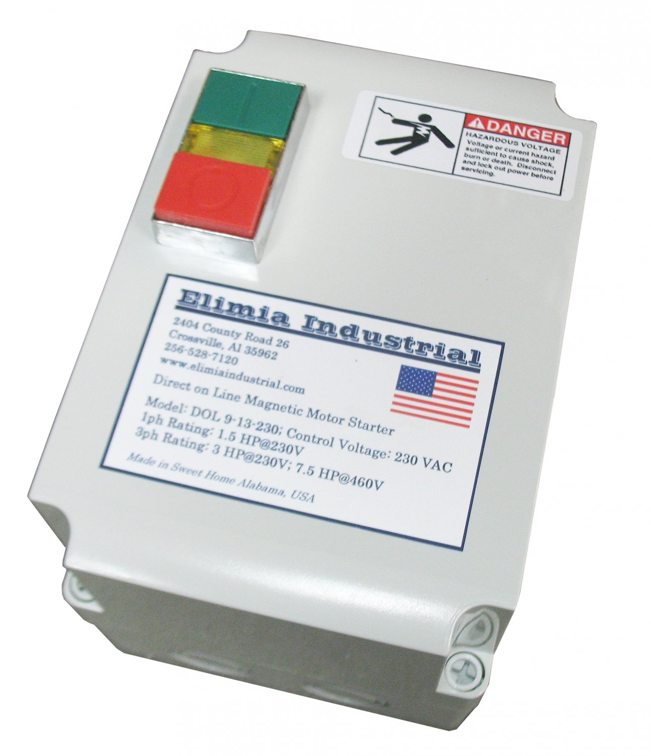 Reversing Motor Starter 1 HP @ 480V 480 Volt 1.6-2.5 Amp Overload 120V Coil