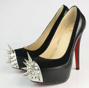 Hottest Red Sole Black Pump Shoes Dress Shoes With Spikes