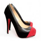 Calypso Platform Pumps Black Red