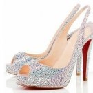 new style diamond fish toe shiny high heels