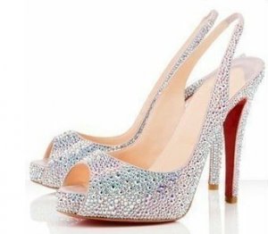 new style diamond fish toe shiny high heels