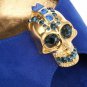 popular blue golden rivets diamond party high heels