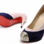 hot on sale silver meshy toe red bottom high heels