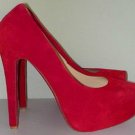 bright red high platform for women party pumps