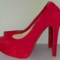 bright red high platform for women party pumps