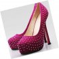 shiny star bright red pumps\red sole high heel shoes