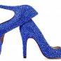 2012popular hot on sale blue diamond high heels