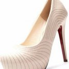 elegant white wave dress high heel shoes