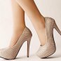 elegant white wave dress high heel shoes