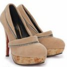 gracy dress zipper brown spring and summer high heels