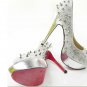 new style peep-toe women platform high heel shoes with beautiful rivets
