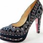 classical exotic colorful lady platform high heel shoes