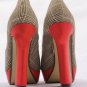 fashion classic grilled thick square heel pumps