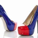 fashion sweet style red toe with blue body high heels