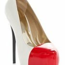 hot on sale party red toe with white bady high heels