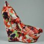 fashion exotic red wedges high heels/high platform pumps