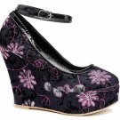 fabulous exotic red cute flowers high wedges high heels