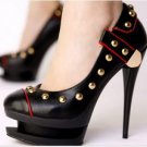 new style fashion women platform high hell shoes with special rivets