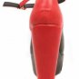 fashion red back and black toe high heel shoes