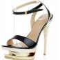 latest sexy black high heels/metal sole and heel pumps