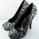 Sexy leopard women dress shoes ,black high heels