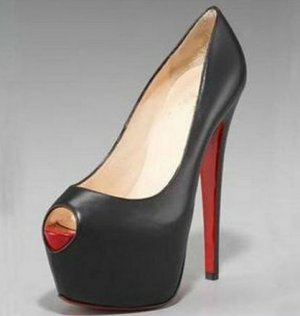 women sexy red sole black designer shoes platform heels