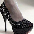 2012 new design sexy women crystal shoes beautiful high heel shoes with best price