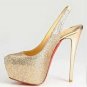 women's summer high heels/golden appearance/red sole pumps