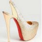 women's summer high heels/golden appearance/red sole pumps