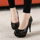 sexy dress and career high heels/black pumps with rivets