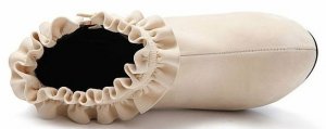sexy milky ,pleated flower fine leather high heel shoes
