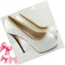 2012 new design elegant women peep-toe high heel shoes with wholesale price