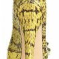 sexy yellow color snake skin high heels