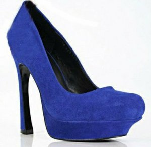 Genuine leather blue dress shoes  Royal blue womens dress shoes Women high quality dress shoes