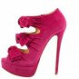 Red High heel dress shoes fashion for women 2012
