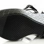 fashion black leather dress high heels/high wedge shoes