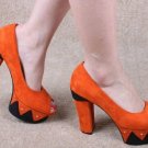 latest style beautiful peep-toe women platform shoes