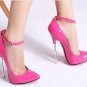 hot sell and top design high heels/elegant bright red leather