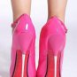 hot sell and top design high heels/elegant bright red leather