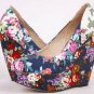 2012 women wedge shoes with new fashion retro-style