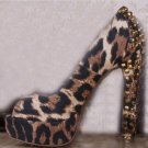 Fashion spike& leopard women shoes high heel 2012 hottest women shoes high heel