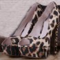 Fashion spike& leopard women shoes high heel 2012 hottest women shoes high heel