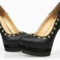trendy popular spring black shoes/revets high platform pumps