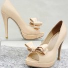 gracy milky leather butterfly party and wedding high heels