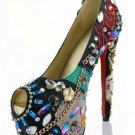 fashion sexy exotic peep toe high heel platform shoes 2012