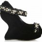 popular new style black super quality dress high platform shoes