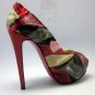 Fashion high heel shoes red sole and peep toe design