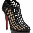 Sexy hot selling Knight black ankle high&meshy high heel shoes