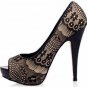 sexy top design exotic peacock further-like high heel shoes