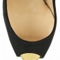 latest hot on sell knight black high heels/red sole/metal heel pumps